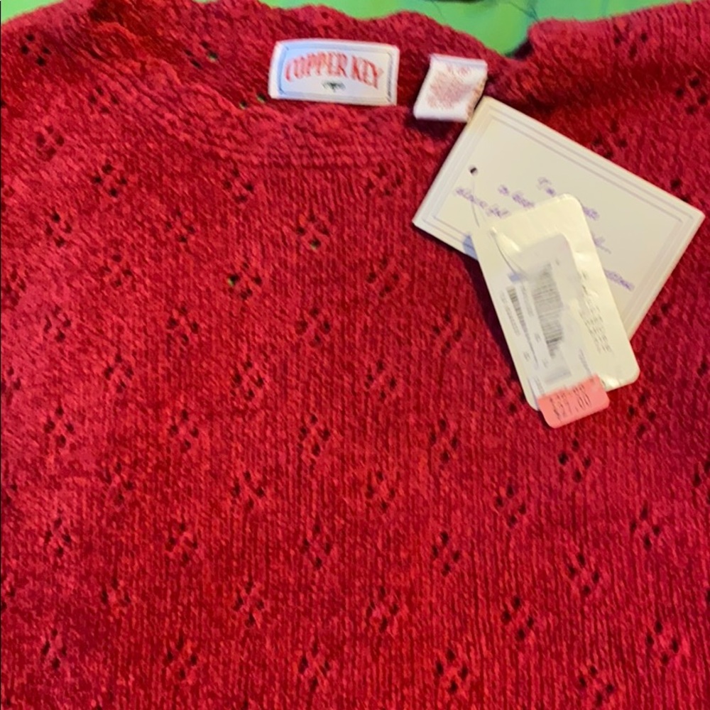 Copper key Girls velour sweater from Dillards